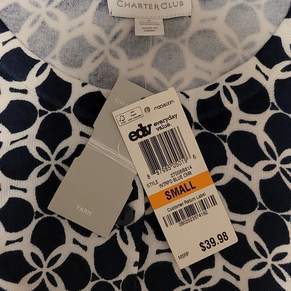 CHARTER Club Long Sleeve Cardigan Sweater - Picture 3 of 6